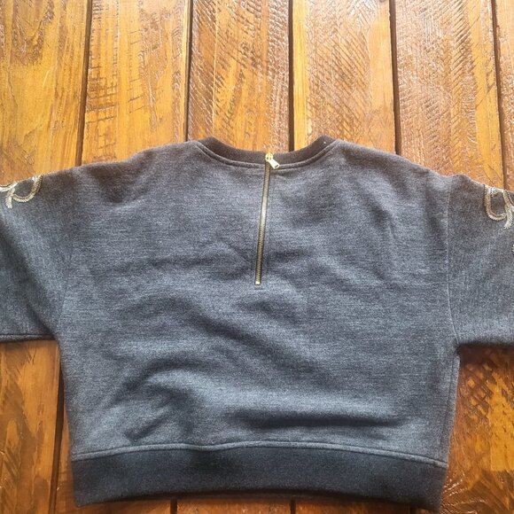 Emilio Pucci cropped 3/4 sleeve embellished top - Picture 2 of 5